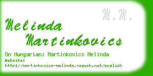 melinda martinkovics business card